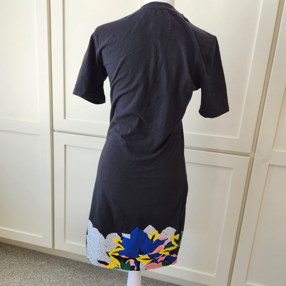 Floral Tee Dress X HER Studio London Women's Black Flowers Short Sleeve Medium - Picture 3 of 10